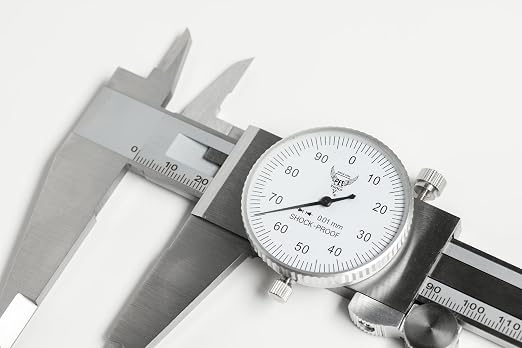 PEC Dial Caliper 0-300mm, Stainless Steel Precision Measuring Tool with Shock-Proof Dial, High Accuracy ±0.03mm