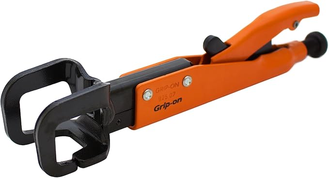 Grip-On 92507 7-Inch Axial Grip JJ-Shaped Locking Pliers in Orange Epoxy