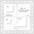 5 Inch Military Map Protractor Military Style Utm/mgrs Coordinate Scale Map Perfectly Cut Land Navigation Protractor Maps Reading and Grid Coordinate Reader