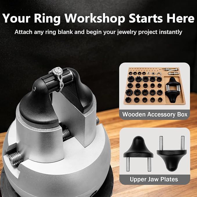 DZQ 5 Inch 70 Pcs Jewelry Ball Vise Tool Kit with Ring Making Accessories