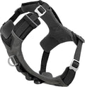Kurgo Journey Air Dog Harness, Black, Medium | Padded Chest, Ripstop Outer & Breathable Mesh, Back Assist Handle, Rust-Free Aluminum Hardware, Reflective Trim