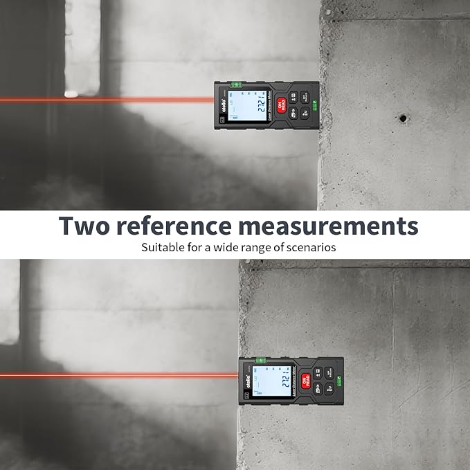 atolla Laser Measure 196Ft, Digital Laser Distance Meter with 2 Bubble Levels,Portable M/in/Ft Unit Switching Backlit LCD, Measuring Distance/Area/Volume/Pythagorean and Waterproof IP54 (Red Laser)