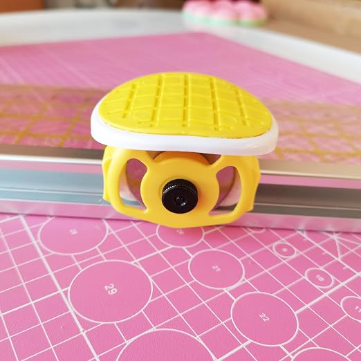 45mm Rotary Cutter and 24" L x 6" W Ruler Combo with Gridlines | Ideal Fabric Cutter for Quilting and Sewing Crafts | Comes with Two Replacement Blades