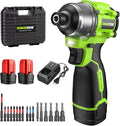 Robustrue 16.8V Max Brushless Impact Driver Kit, 1416 In-lbs Torque, 1/4" Hex Cordless Impact Drill with 2x 2000mAh Batteries, 4100 Max BPM, Power Tool Set for Home Improvement, DIY & Light Automotive