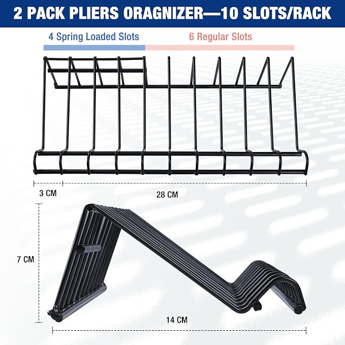 WORKPRO Pliers Set, 20-Piece Pliers Set with 2-pack Organizer Rack | Channel Locks Plier and Vise Grip Plier Assortment