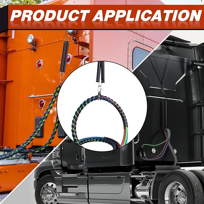 CheeMuii 20" Double Tender Spring Kit & 3-in-1 Semi Truck Air Line Holder
