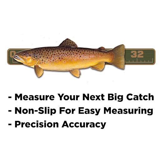 USATuff SeaDek EVA Foam Fish Measuring Ruler for Boat, Fishing, Kayak | Adhesive Backing Peel & Stick - 36" OliveGreen-Mocha
