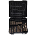 Cobalt Drill Bit Set for Hardened Metal and Stainless Steel, 111Pcs M35 High Speed Steel Twist Jobber Metal Drill Bits 1/16"-3/8", with Plastic Index Storage Case