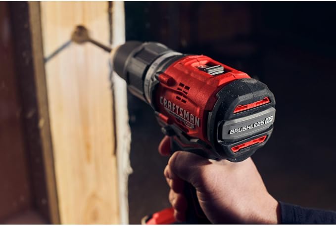 CRAFTSMAN V20 Cordless Hammer Drill Kit, 1/2 inch, 2 Batteries and Charger Included (CMCD732D2), Black