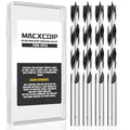 Brad Point Wood Drill Bit Set, 4Pcs 7MM Metric Drill Bit Set with Double Flutes Design for Carpenter Woodworking and All Types of Wood