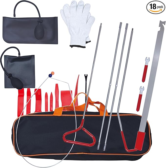 SINKHANUN Multifunctional Car Tool Kit, 18 PCS with Carrying Bag