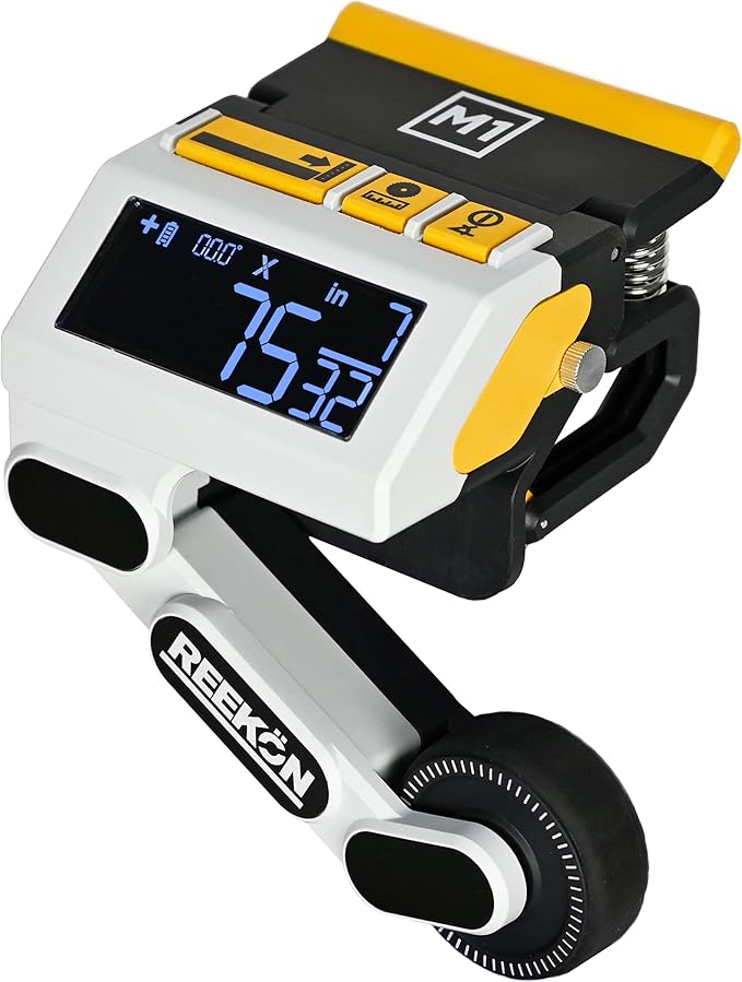 REEKON M1 Caliber Measuring Tool for Miter Saws – Eliminates Need to Measure & Mark Materials, Reduces Cut Time and Increases Safety, Measures Flat & Round Materials