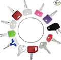 12PCS Heavy Equipment Keys Master Set, Construction & Agricultural Machinery Spare Parts Fit for JCB CAT Takeuchi Indak Hyster Hitachi Excavators Forklifts Tractors Backhoes