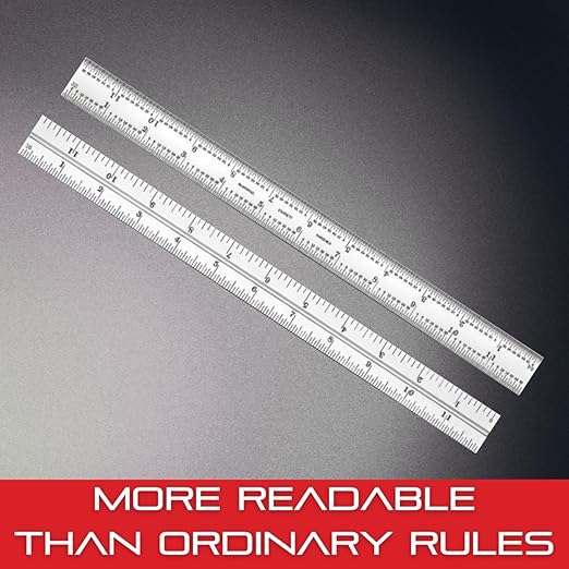 Starrett Blade Only for Combination Squares, Sets and Bevel Protractors - Ideal for Woodworking and Metalworking - 24" Length, Satin Chrome Finish, 16R Graduation - CB24-16R