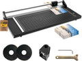 14 Inch Manual Precision Rotary Paper Trimmer,Heavy Duty Rolling Cutter Tool,Professional Rolling Trimmer for Cutting Photo Paper, Card Stock, Office Paper