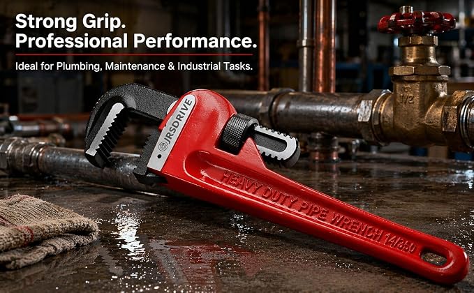 1 Piece Pipe Wrench 24 inch Heavy Duty Adjustable Plumbing Wrench Construction & Heavy-Duty Applications for Industrial & Professional Use E-2049