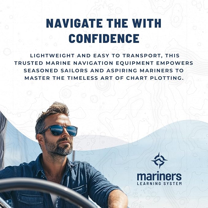 Mariners Chart Plotting Tool Kit - Marine Navigation Equipment, Weems and Plath Parallel Rulers, Dividers & Accessories for Nautical Charts, Sailing and Boating Exam Preparation