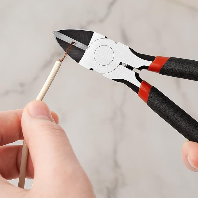 BOENFU Wire Snips Floral Wire Cutter Jewelry Wire Snippers 6 Inches 2 Pack Flush Cut Pliers Side Cutters Metal Cutting Tool for Crafting, Floral, Artificial Flowers, Chicken Wire, Electrical