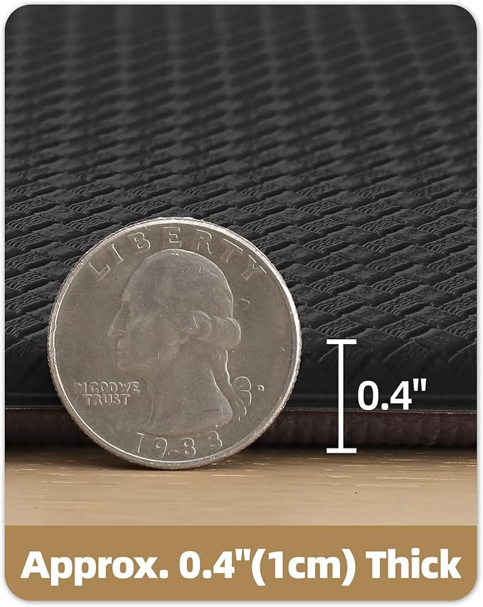 Color&Geometry Anti Fatigue Cushion Kitchen Mat for Floor -17"x79",Long,Easy Clean, Water & Oil Proof, Anti Slip, Foam Rubber Runner Rug for Front Sink Comfort Standing,Black
