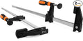 WEN CLF224 24 in. x 2.5 in. Quick-Adjust Steel Bar Clamps with Throat and Micro-Adjustment Handle (2-Pack)