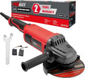 PROMAKER Industrial 9" Heavy Duty Angle Grinder - 17.2 High Power Motor, 6300 RPM Metal & Concrete Cutter - Rotating Multi-Position Handle, Includes 2 Spare Carbon Brushes - 2-Year Protection