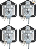 munirater 4-Pieces Rv Door Tool Box La-tch and Lock & Gasket T-Handle & Keys 304 Stainless Steel T-Handle Lock Highly Polished