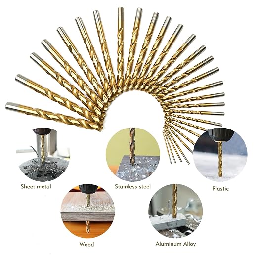 29PCS Drill Bit Set, M2 HSS, 135°Tip, Twist Jobber Length Drill Bit Kit for Hardened Metal, Cast Iron, Stainless Steel with Indexed Round Case,1/16"-1/2"