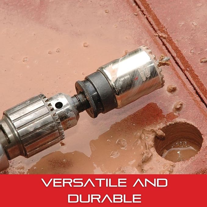 Starrett Diamond Grit Hole Saw 6" Dia, 1-5/8" Depth | Ideal For Drilling Small Diameter Holes, 5/8-18 Thread, XA2/XA10 Arbor, Non-Metallic Materials, Silver, KD0600-N