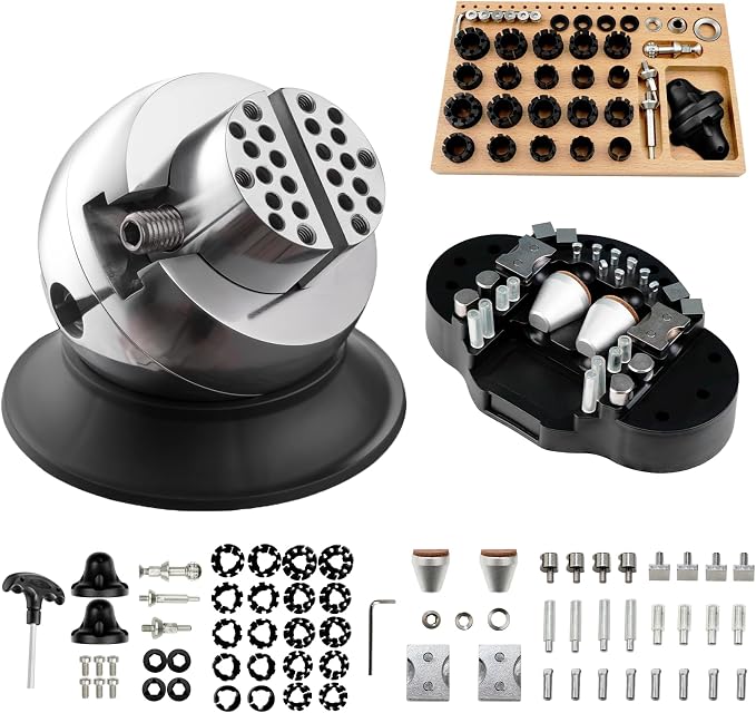 DZQ 71 Pcs 3 Inch Jewelry Ball Vise Tool Kit with Ring Making Accessories