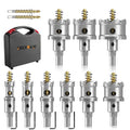11-Piece 3/4" to 2" TCT Hole Saws Detachable Drill Bit Set for Stainless Steel, Hard Metals, Plastic, and Wood 1" Cutting Depth Heavy-Duty with 2-Piece Removable Pilot Bits and Allen Wrench.