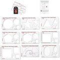 Fibonacci 6" 9-Piece Drawing Template Set, Golden Ratio Stencils | Australian Designed and Made; 9 Pieces; Triangle; Square; Star; Pentagon; Hexagon; Spiral; Oval