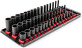TEKTON 1/4 Inch Drive Impact Socket Set, 48-Piece | SID90114 | (4 - 17 mm), Shallow, Semi-Deep, and Deep, 12-Point, Socket Rail