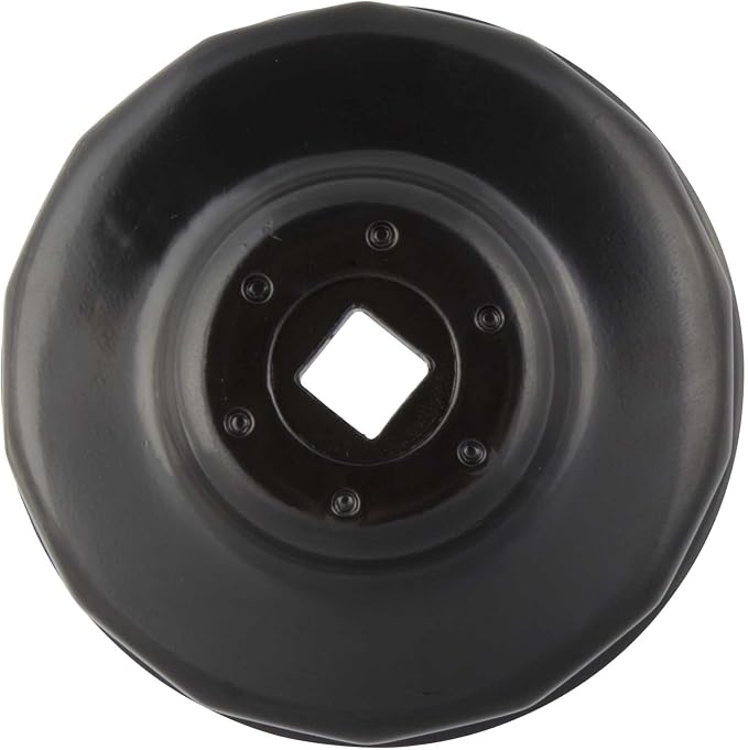 Steelman Low Profile Oil Filter Cap Wrench Socket 74mm x 14 Flute, 3/8-inch Drive, Heavy Duty Chrome Vanadium Steel