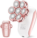 Electric Razors for Women Legs: 7D Floating Head Electric Shaver - IPX7 Waterproof Wet Dry Hair Remover - LED Display & Travel Lock for Body Face Bikini (Bright Pink)