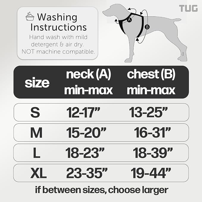 TUG Grab Dog Harness with Built-in Magnetic Traffic Leash (Small/Cream) | Padded Magnetic Traffic Handle | Dual Leash Clips | 4-Point Adjustable Fit | Durable Nylon