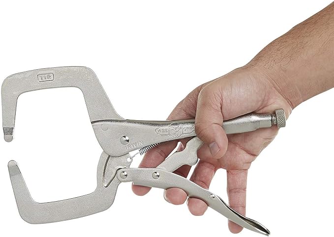 Irwin 3-3/8 in. x 2-5/8 in. D Steel Locking C-Clamp 1000 lb. capacity Silver 1 pc.