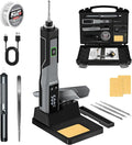 Soldering Iron Kit Cordless Soldering Iron 5s Fast Heating 392-932℉ 3200mAh Battery, LED Display, Auto Sleep, Portable Electric USB Rechargeable Solder Gun Wireless Welding Pen for Precision Repair
