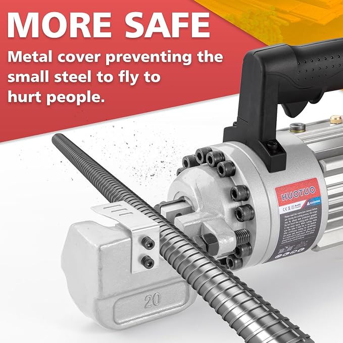 3/4",4-20mm,1050w Electric Hydraulic Rebar Cutter, Portable Rebar Cutter, Cutting Up to #6 Rebar, Cutting Speed 1.5-2S (RC20B)