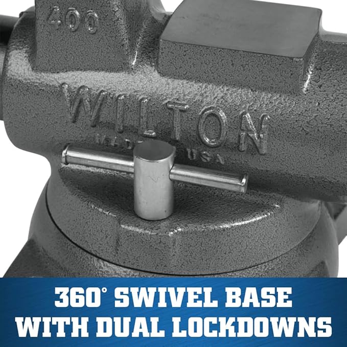 Wilton Machinist Bench Vise, 4" Jaw Width, 6-1/2" Jaw Opening, 3-1/2" Throat (Model 400S)