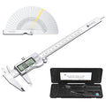Neoteck 8 inch Digital Caliper and Feeler Gauge Set Stainless Steel LCD Display Digital Caliper Measuring Tool with Fraction/Inch/MM Conversion Used for Inside,Outside Diameter,Depth,Step Measurement