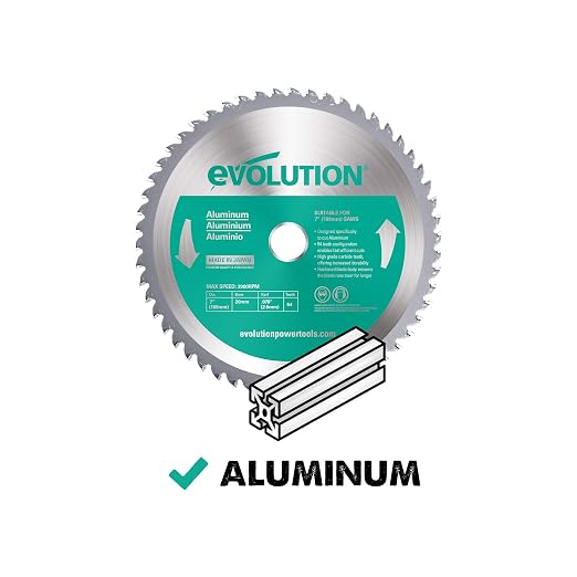 Evolution Power Tools 230BLADEAL Aluminum Cutting Saw Blade, 9-Inch x 80-Tooth