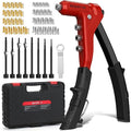 Beaspire Rivet Nut Tool Kit, 9.5" Rivnut Tool Kit with 8 Mandrels, Nutsert Tool Kit with 80 Pcs Rivet Nuts Assortment Kit and Rugged Carrying Case,M3,M4 M5,M6,6-32,8-32,10-24,1/4-20