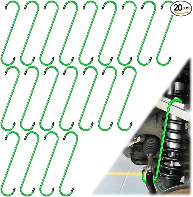 BFXM 20PCS Brake Caliper Hanger Caliper Hangers Hooks with Rubber Tips, Durable Steel, Rust-Proof Automotive Tools for Braking, Axle, Suspension, Herramientas para Extensión de Frenos