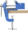 Mini Table Clamp, 2" blue, Small Bench Vise, Upgraded cast steel manufacturing Jewelers Hobby Clamps Craft Repair Tool Portable Work Bench Vise (Mini)
