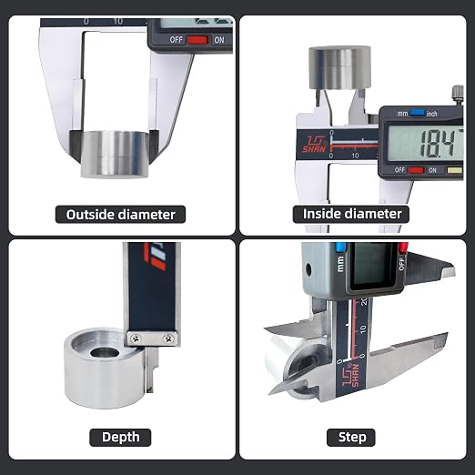 Digital Caliper, 0-6 Inch/150mm Stainless Steel Vernier Caliper Digital Micrometer with Large Screen, Easy Switch from Inch Metric Fraction, Equipped with A Data Output Port