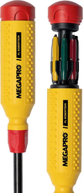 MEGAPRO® 15-in-1 Original Multi-bit Screwdriver | Home DIY & Repair | Construction | Tradeswork | 14 Industrial-grade bit tips | 1/4" Hex Drive in shaft (PL Robertson)