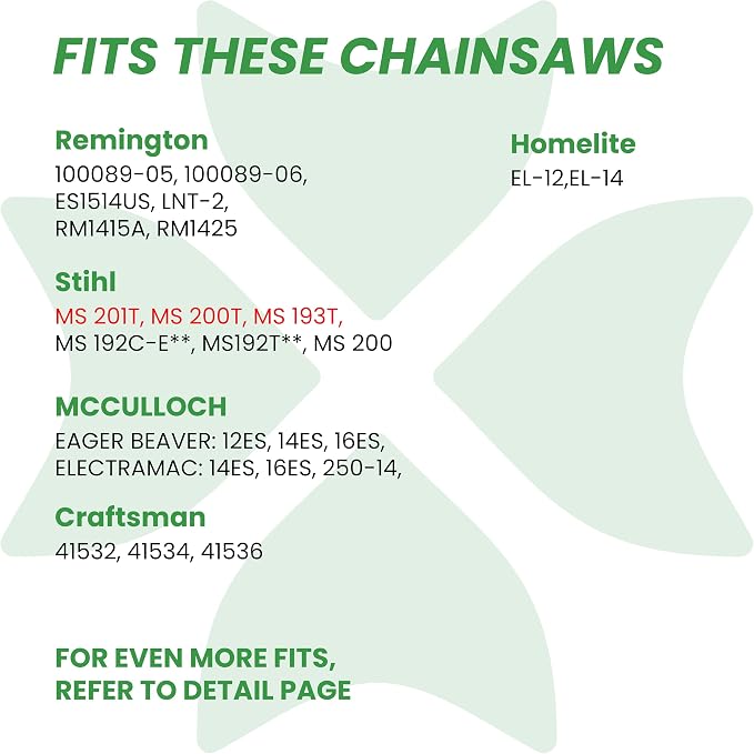 BYANE Carbide Chainsaw Chain 14 Inch, 3/8" LP Pitch, 050" Gauge, 50 Drive Links, Low Kickback, Fits STIHL, MCCULLOCH, REMINGTON, and More- S50 (1 Chain) | Fits STIHL, MCCULLOCH, REMINGTON, and More- S50 (1 Chain)