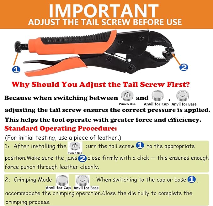 Heavy Duty Snap Fastener Tool – 100 PCS 15mm Snap Button kit with Pliers for Metal Snaps Snap Repair Kit, Repairing Boat Covers, Canvas, Fabric, Tarps