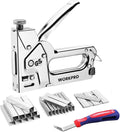 WORKPRO Upholstery Staple Gun, 3-in-1 Heavy Duty Staple Gun with Power Adjustment, 3000 pcs Staples and Stapler Remover, Manual Brad Nailer for Wood, Upholstery, Carpentry, Decoration DIY, Furniture