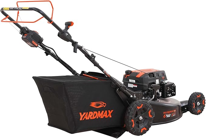 24 in. 201cc Electric Start Select PACE 6 Speed CVT High Wheel RWD 3-in-1 Gas Walk Behind Self Propelled Lawn Mower